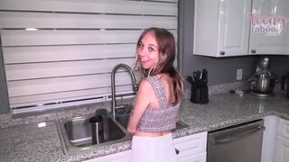 Breezy Bri – Daughter Breezy Lets Dad Cum Inside Her When Her Mom is Away