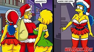 Christmas Present! Giving his wife as a gift to beggars! The Simptoons, Simpsons Hentai