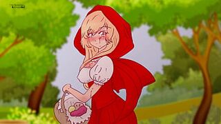 Little Red Riding Hood scolded a pervert who fucked a tree and let him know a woman's body !Hentai Cartoon Parody !