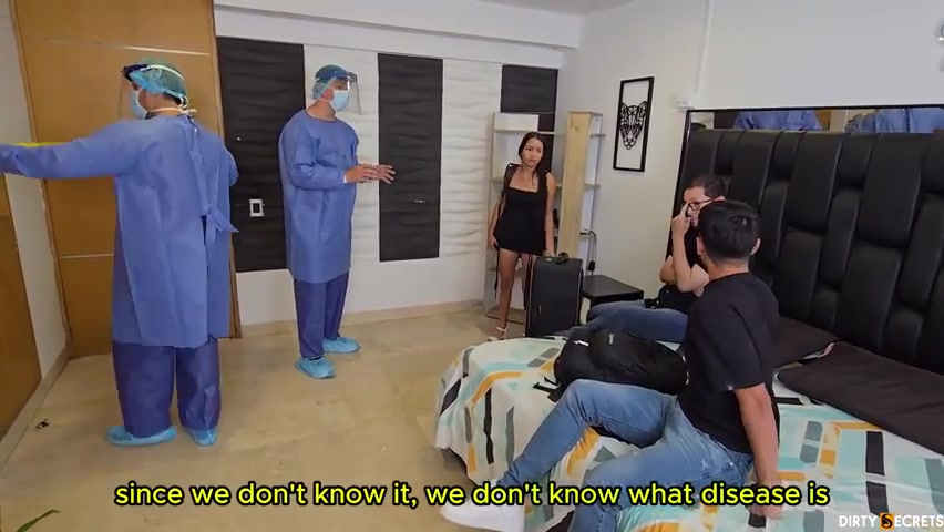 My Sister Catches Me Masturbating While We Are Locked Up In A Hotel