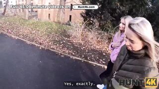 HUNT4K. Lesbian fucked her new landlord