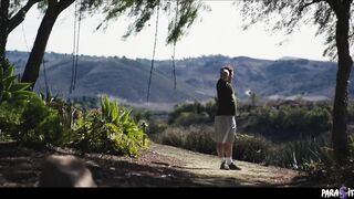 3 Girl 1 Guy - Freaky Hike Turns into Reverse Gangbang Femdom Blowjob