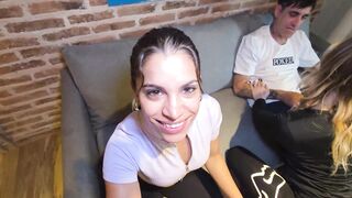 I invite some friends to my house to share with my step dad