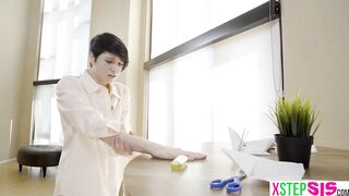 My tight teen stepsister got stuck and I took advantage