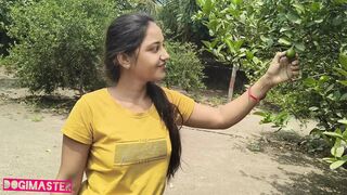 Village girl enjoys sex in farm