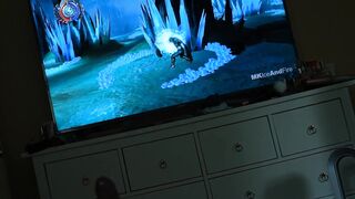 Yogabella - Mommy pleasures while son plays