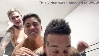 That delicious sex feeling the pounding until the end in the ass and in the pussy in the hair until cumming together!