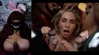 Redhead With Big Tits React a Gang Bang Video #3