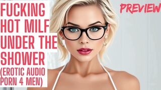 Hot MILF will fuck you hard in the shower