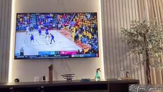 I couldn't stand seeing my hot maid cleaning the living room, I pulled down her skirt and forcefully shoved it into her big, slutty pussy.