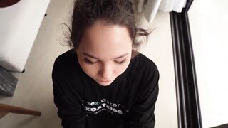 She came to my house and begged me to fuck her hard and cum on her face