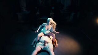 Ice Queen Tries Comedy... Ends Up Stroking & Sucking Two Thick Cocks On Stage! Part 1