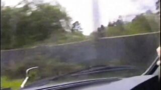 Bank manager Mrs Elizabeth Hogben's 1st nude drive.